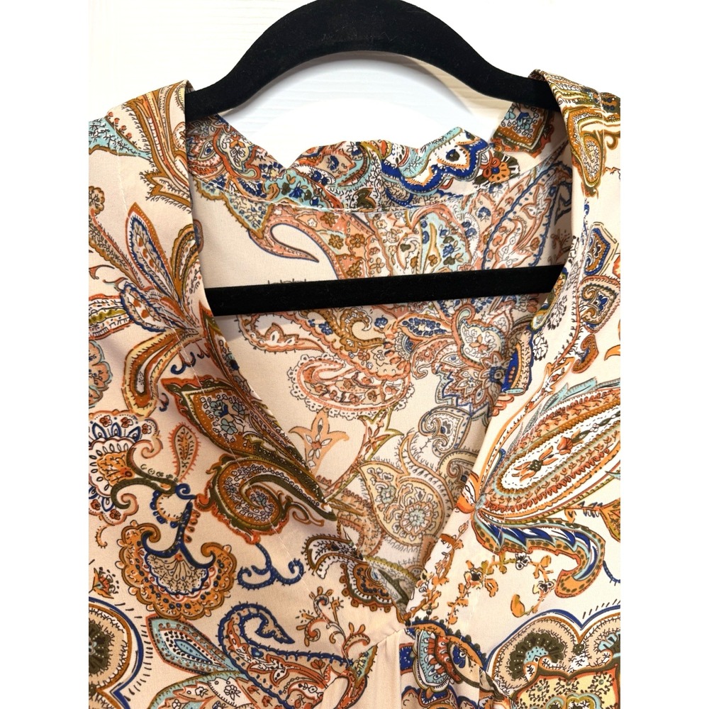 Unbranded Womens Tiered Paisley Babydoll Dress Size M Boho Indie Dainty Romantic - Picture 3 of 9
